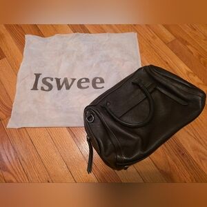 Iswee Dark Brown Leather Handbag